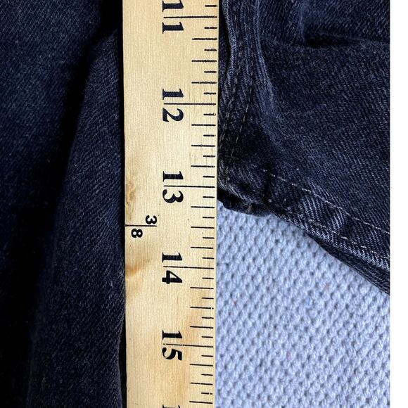 Levi's 522 Vintage Jeans Womens 18 36X30 Black High Rise Tapered Fit Leg USA 90s - Picture 10 of 13